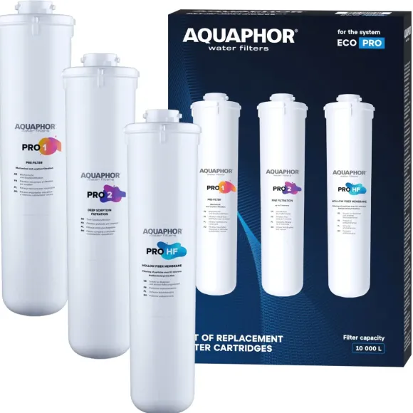 Zestaw wkładów Aquaphor Pro 1 + Pro 2 + Pro HF